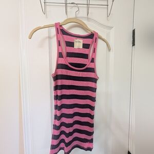 Abercrombie & Fitch Kids  Pink and Navy Striped Tank Top